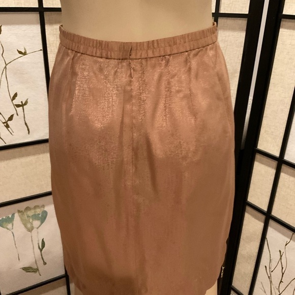 ADRIANNA Papell 100% Silk Two Pc Dress with Beaded Trim - Picture 7 of 11